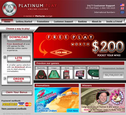 Platinum Play Casino Screenshot