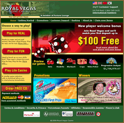 Royal Vegas Casino Screenshot