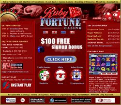 Ruby Fortune Casino Screenshot