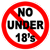 No Under 18's Allowed to gamble for money