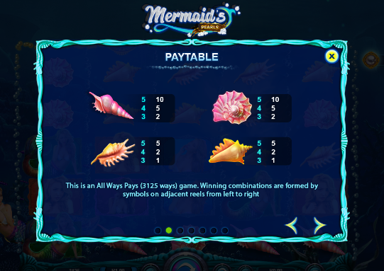 Mermaid's Pearl Payable Screen 